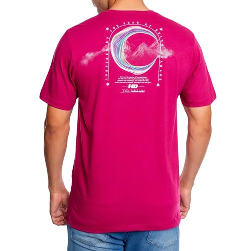 Camiseta Masculina HD Estampada Vinho-H0237- -1-